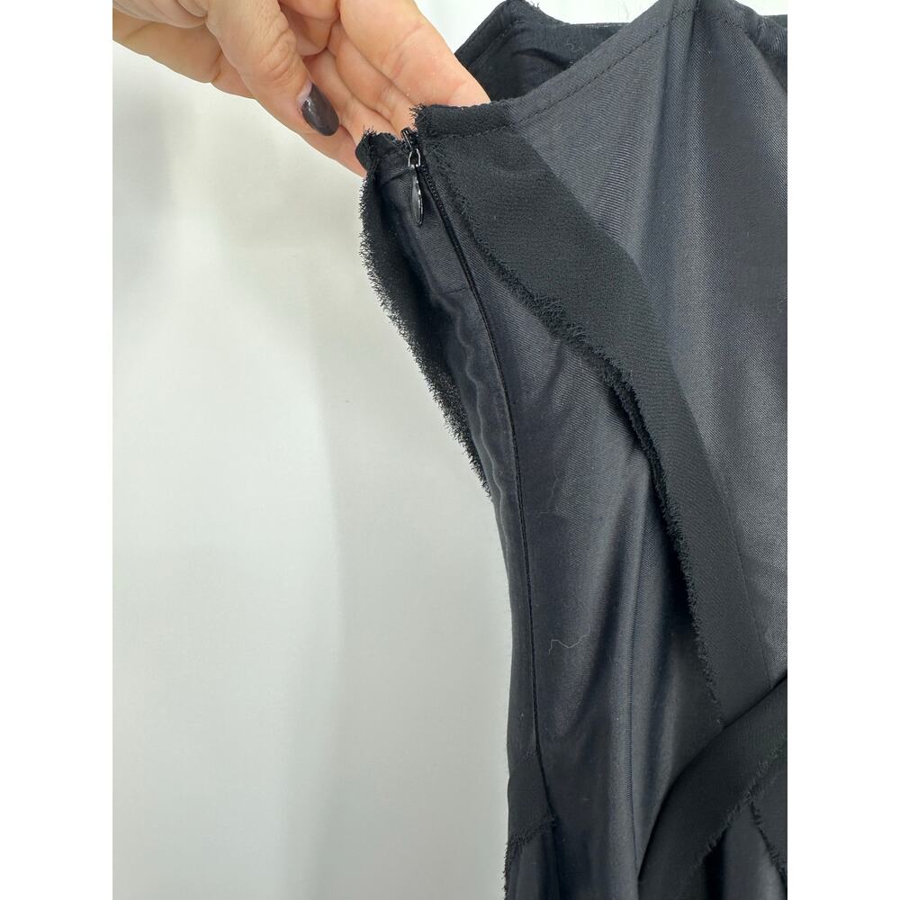 Zara Satin Midi Slip Dress Size M Black Rushed Fairy Goth Witchy Whimsygoth - Picture 13 of 16